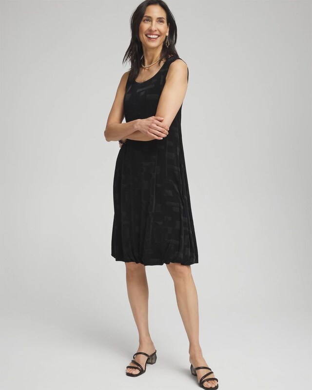 Travelers Jacquard Bubble Hem Dress - image 1